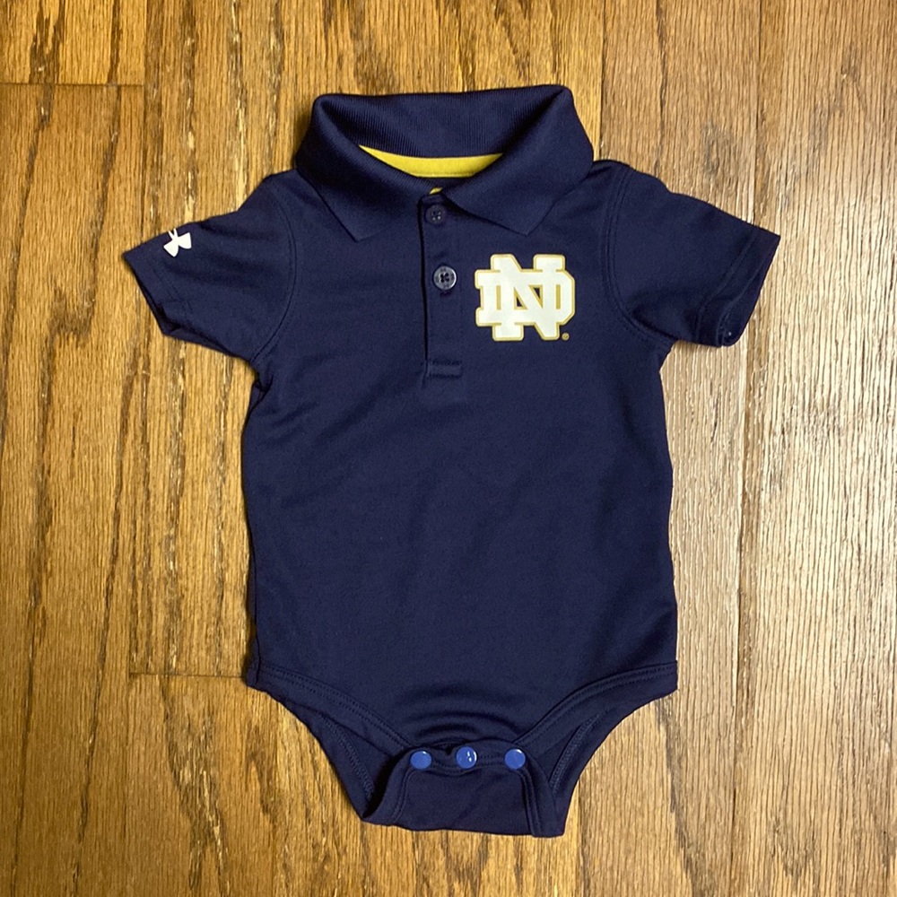 Norte Dame Under Armour Infant 0/3m polo onesie